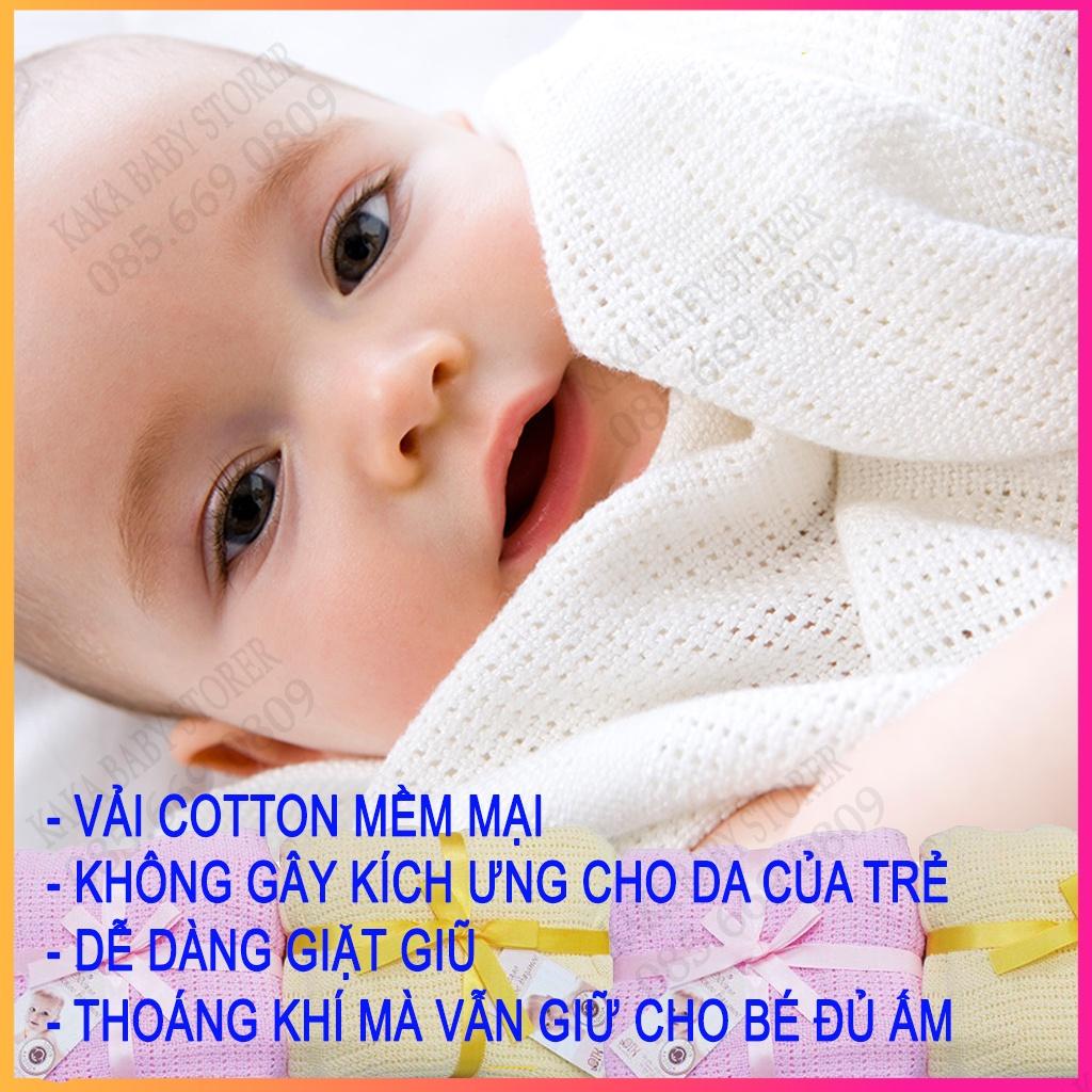 Chăn lưới xuất Nga cho bé, chất liệu 100% cotton thoáng khí, êm ái, chống mồ hôi trộn, chống ngạt cho bé ngon giấc