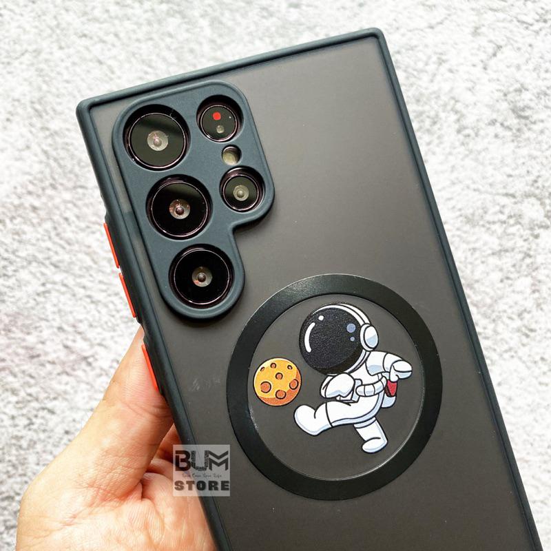 Ốp Lưng Từ Tính Phi Hành Gia Cho Samsung S23 Ultra / S23 Plus / S22 Ultra / S22 Plus / S21 Ultra / S21 Plus Bảo Vệ Camera