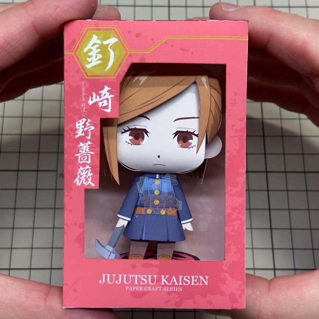 Mô hình giấy Anime Chibi Nobara Kugisaki - Jujutsu Kaisen + kit mô hình hộp trang trí