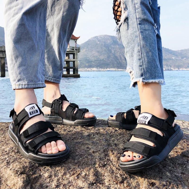 Sandal nữ nam AB siêu HOT 3 quai ngang kèm quai gót rời tiện lợi