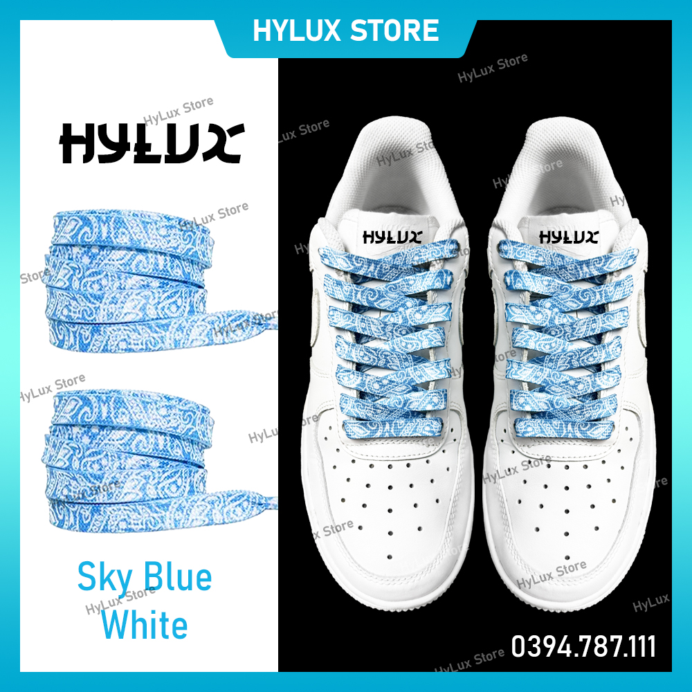 Dây giày họa tiết Paisley Bandana cho Air Force 1, Jordan 1 cao cấp - Dây giày thể thao