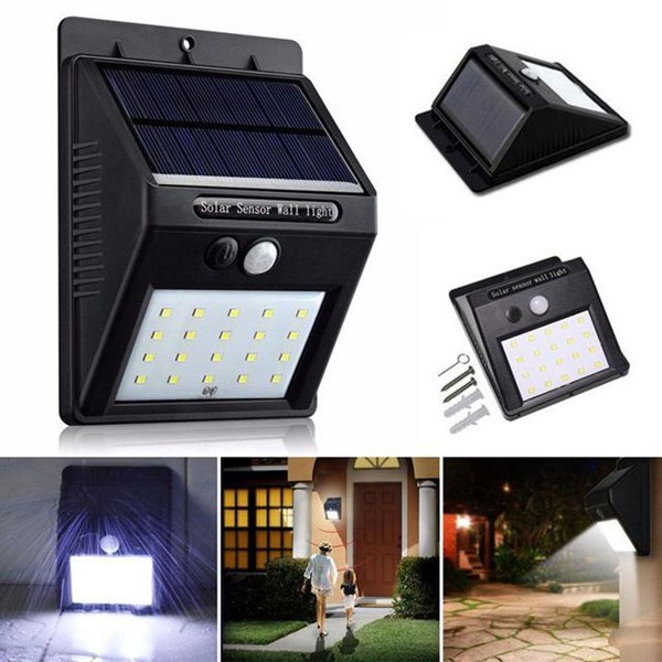 Đèn năng lượng solar powered Led wall Light