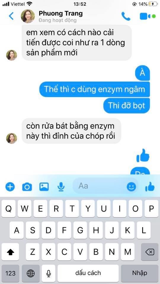 Nước rửa bát Enzyme bồ hòn Huna'shome can 5 Lít