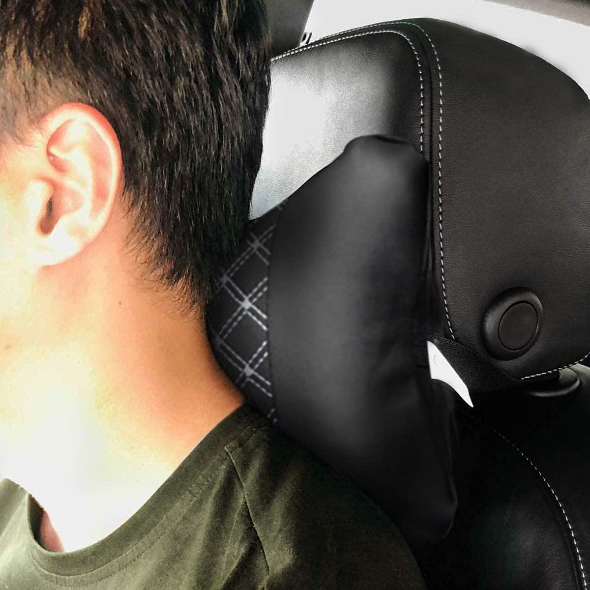 Gối ghế ngồi trên ghế ngồi, 2 miếng PU Leather Car Gối cổ, đầu gối cho ghế ngồi ô tô, đầu có thể thư giãn đầu gối thoải mái