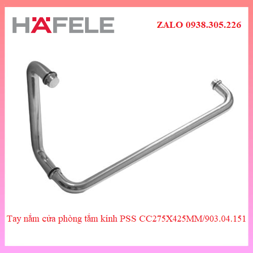 Tay nắm cửa phòng tắm kính PSS CC275X425MM Hafele/903.04.151