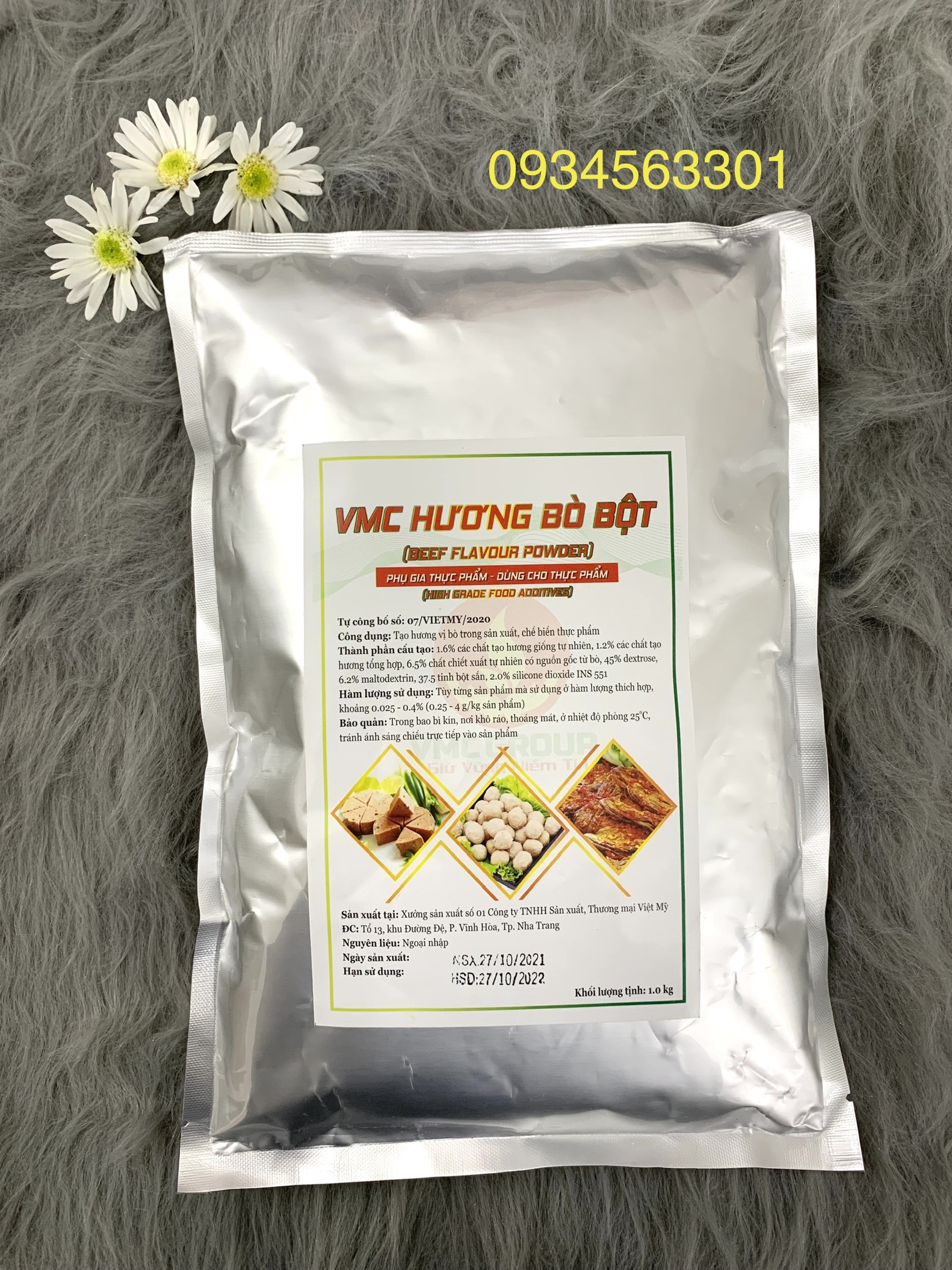 Hương bò bột VMC tăng hương cho sản phẩm giò bò, xúc xích, nước dùng