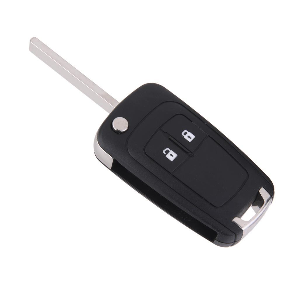 2 Button Key Fob Case Shell + Uncut for Vauxhall Insignia