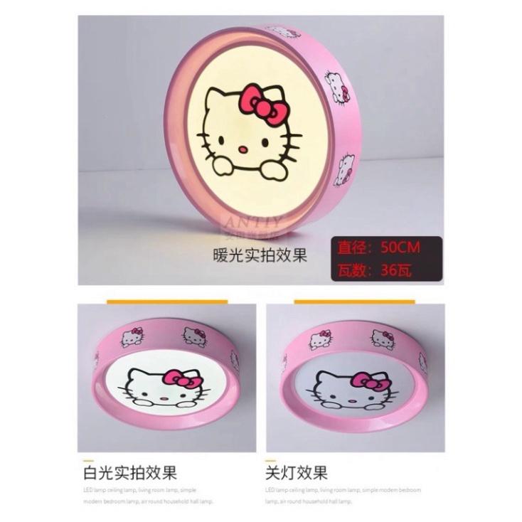 Đèn trần phòng trẻ em,đèn trần hình kitty hồng DT DDT