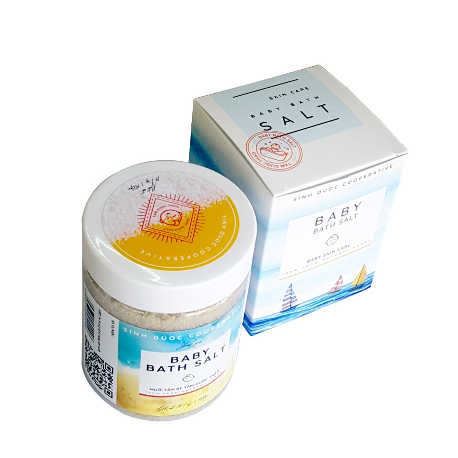 Combo 02 Hộp Muối tắm bé thảo dược Tâm Dược Thảo (400g/ Hộp) giúp bé hết rôm sẩy, hăm tã, mẩn ngứa