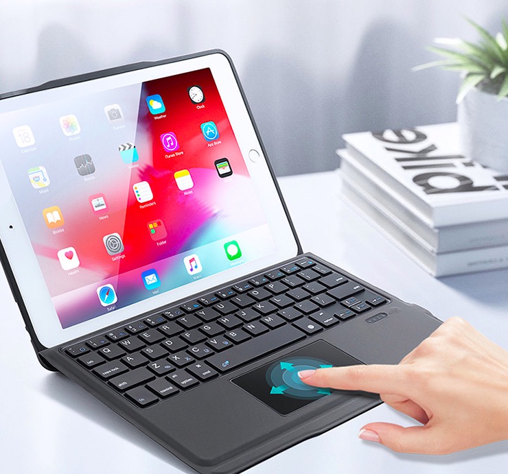 Bao da iPad 10.2 inch kèm bàn phím bluetooth có bàn di chuột Magic Keyboard TouchPad chính hãng Ducis