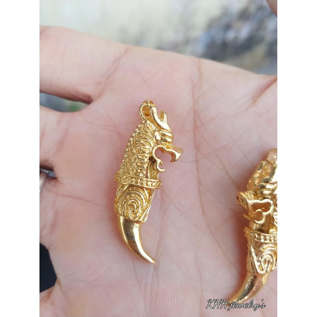Mặt Tượng Nanh Inox Mạ Vàng 18K-Dùng cho cả Nam và Nữ