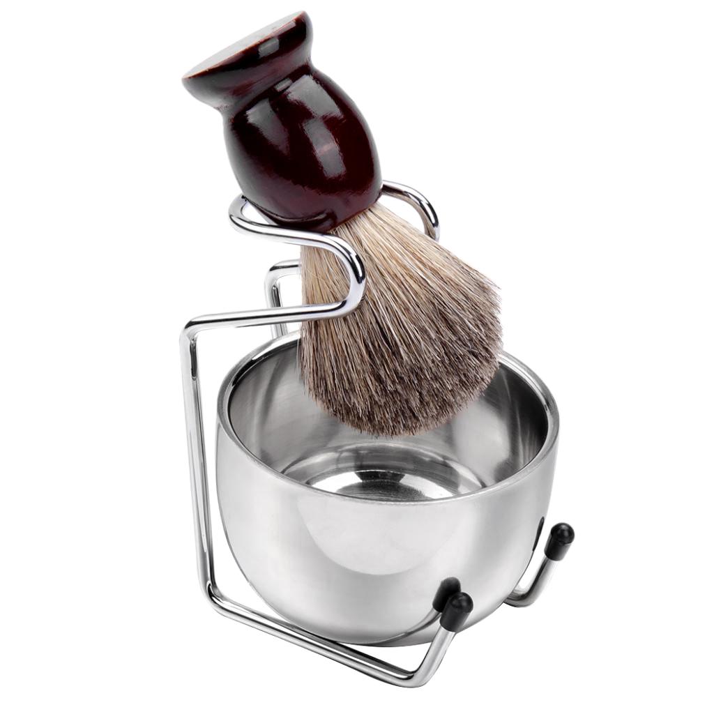 Mens Shaving Kit Shaving Holder Stand Shaving Brush Soap Bowl