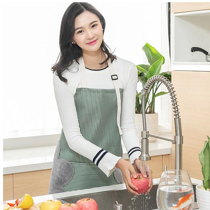 Tạp Dề Chống Thấm Nước, Dầu Mỡ Phong Cách Hàn Quốc Dễ Thương - Free Ship Toàn Quốc