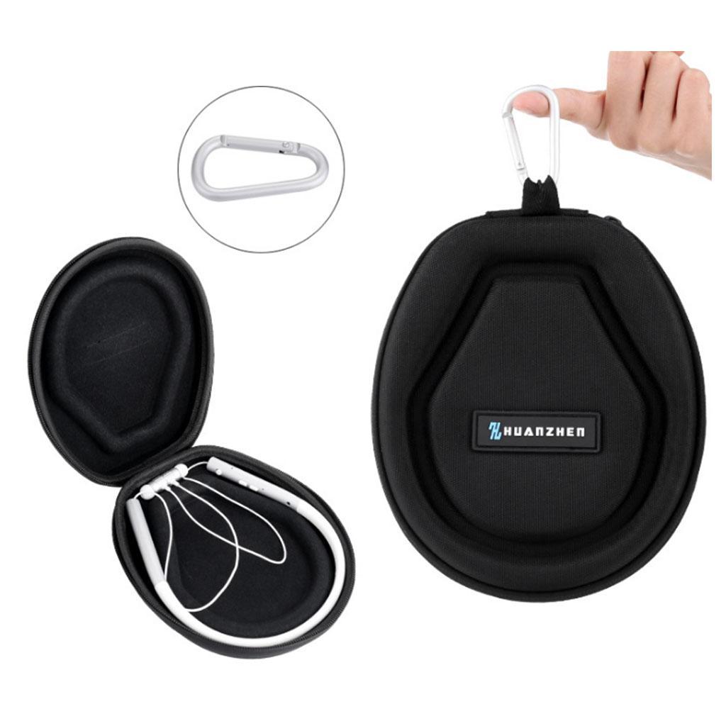 Headphones Carrying Case with Carabiner,Travel Portable Storage EVA Bags for Headphones