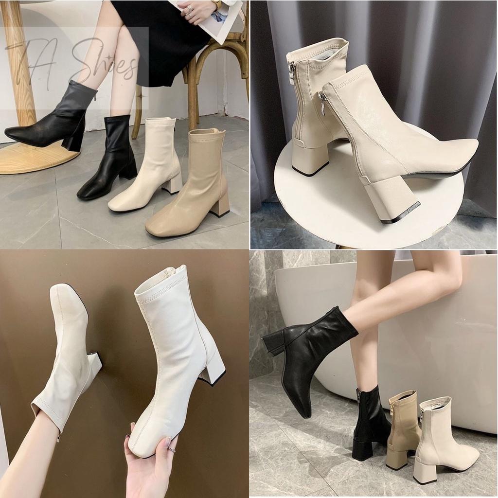 Giày bốt nữ cổ thấp da mềm gót thấp ulzzang , đi lên chân siêu ôm chận ,êm và đẹp nha các nàng ,có 3 màu B2