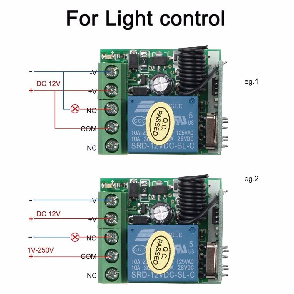 Mô đun truyền nhận tín hiệu điều khiển từ xa 433MHz DC 12V 1 kênh