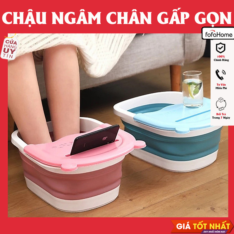 Bồn Ngâm Chân, Chậu Ngâm Chân Massage Tẩy Tế Bào Chết Gấp Gọn Tiện Dụng Bằng Silicon Cao Cấp Giao Màu Ngẫu Nhiên