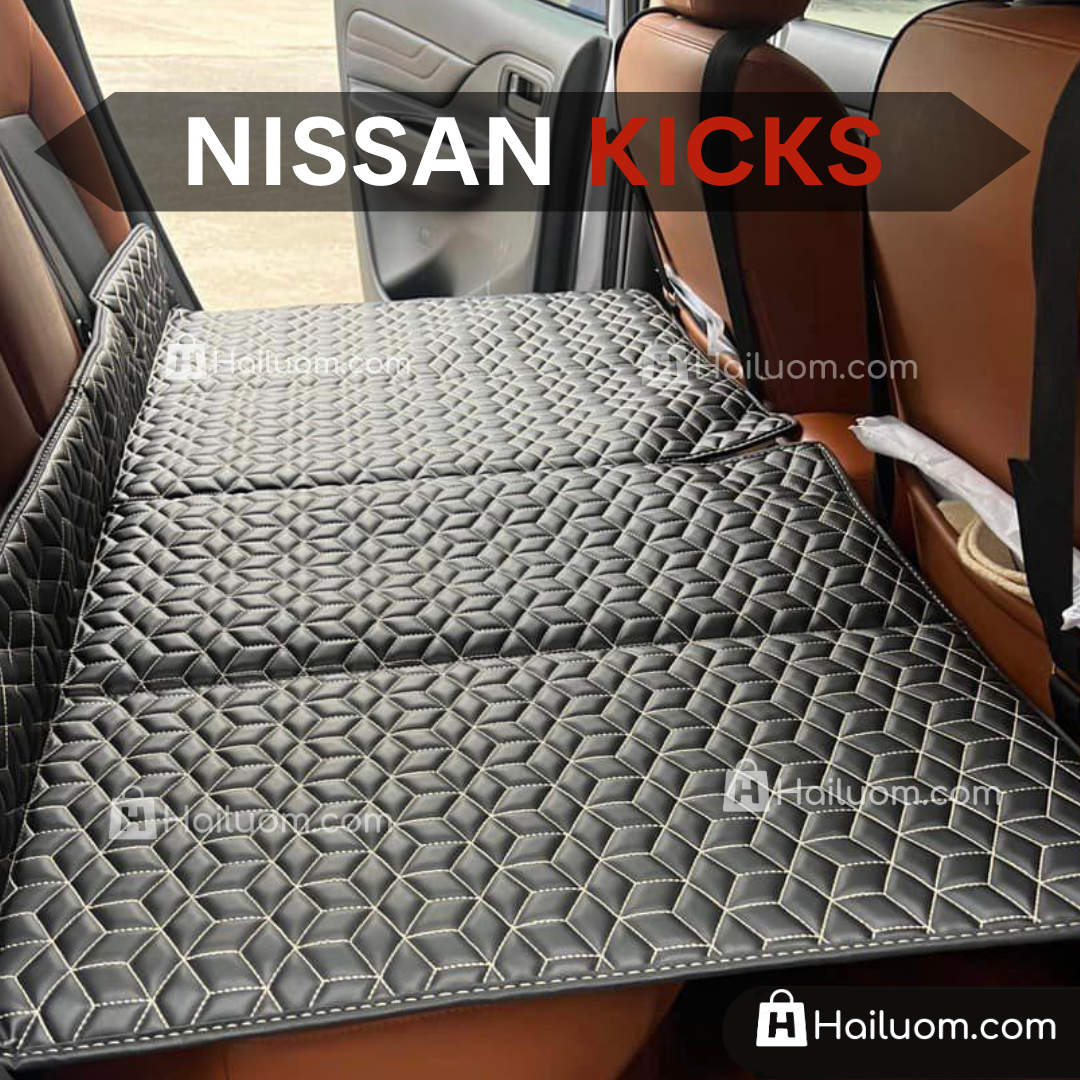 Đệm Nằm ô tô NISSAN KICKS - Thiết kế 4 Khay Dọc Trợ Lực - Đệm không bơm như đệm hơi ô tô