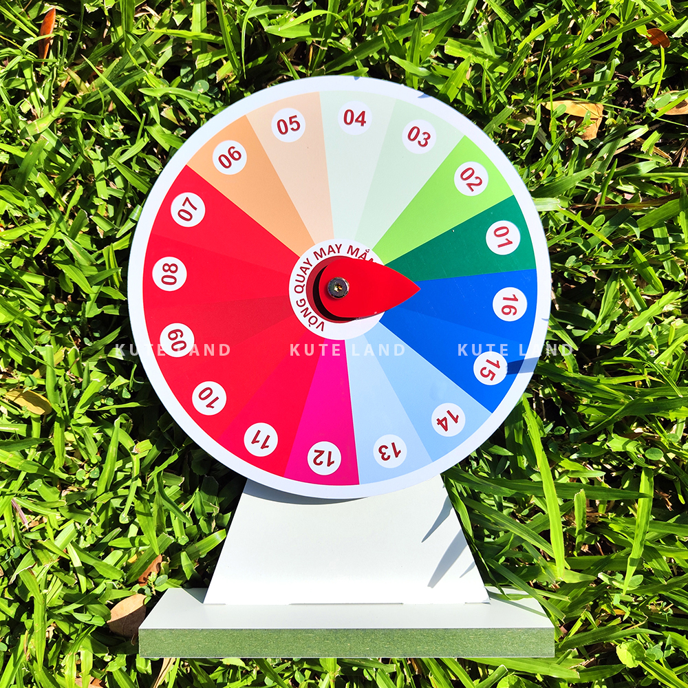 Vòng quay may mắn 25 cm 16 ô trúng thưởng làm sự kiện trò chơi giáo cụ dạy học lucky wheel size lớn