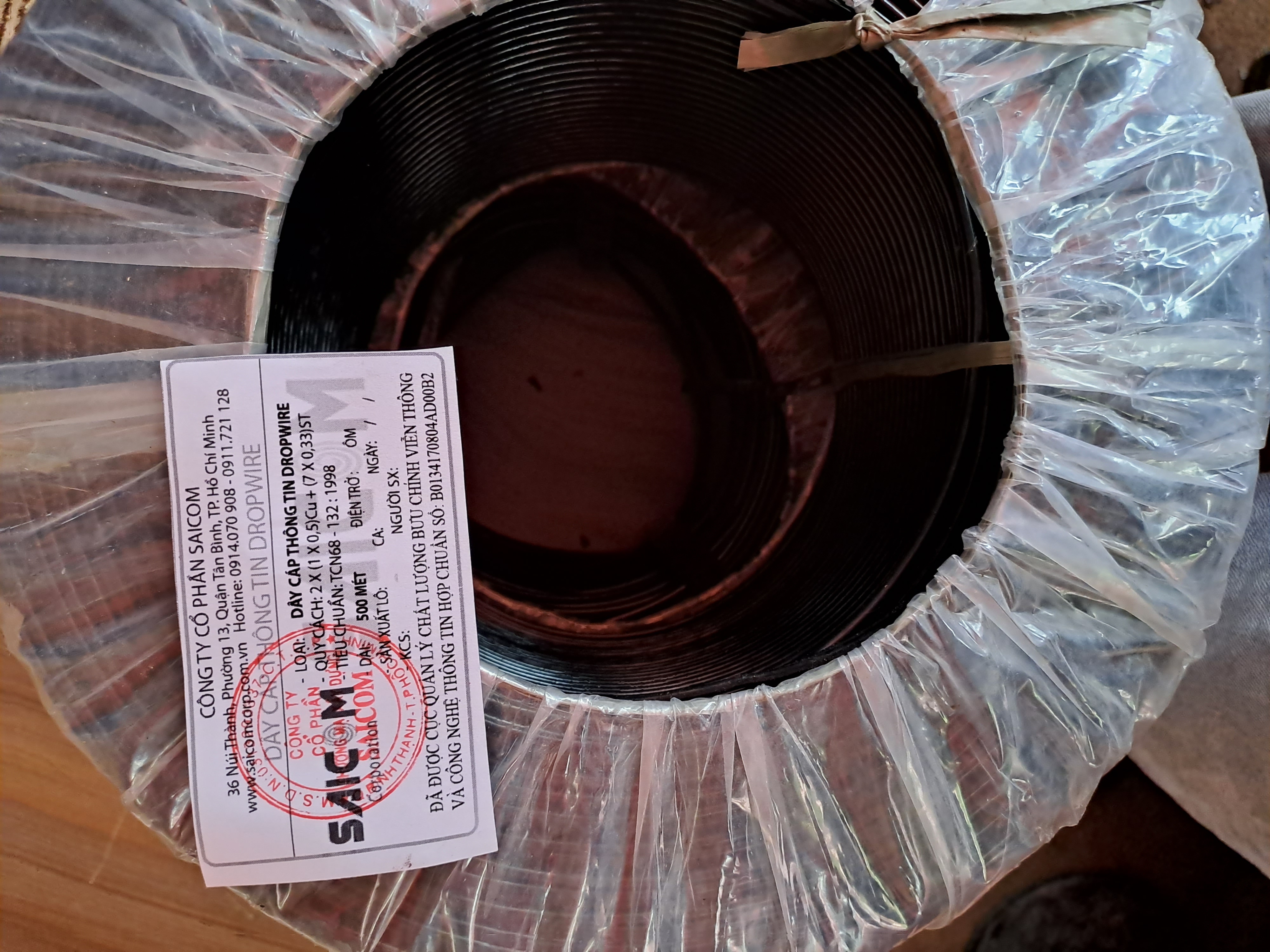 Dây điện thoại 1 đôi ngoài trời- Saicom giá chưa vat