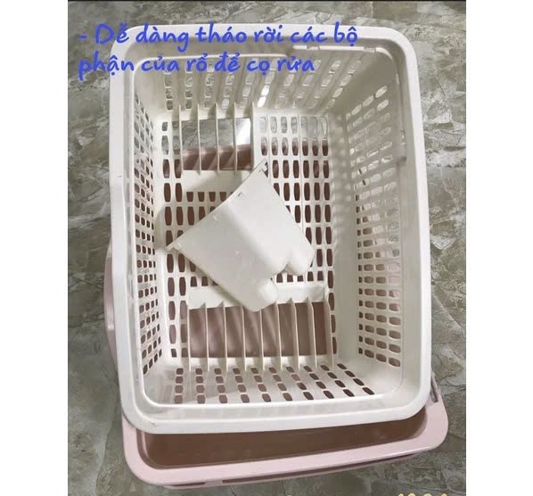 Rổ úp chén bát có NẮP ĐẬY Việt Nhật - Khay úp chén bát chất liệu nhựa PP nguyên sinh an toàn - Hàng Việt Nam