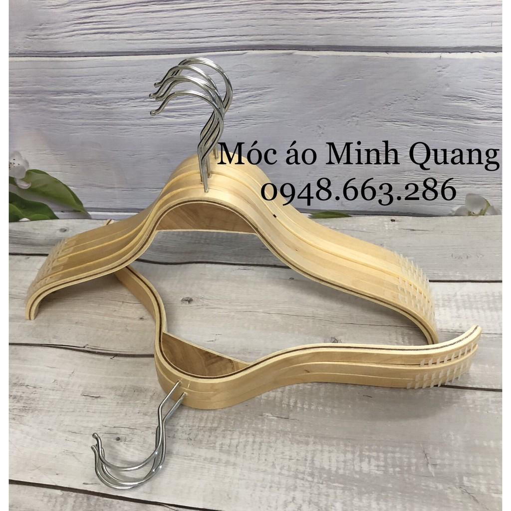 combo 10 móc gỗ tre-móc gỗ tre màu vàng-mắc treo quần áo bằng gỗ