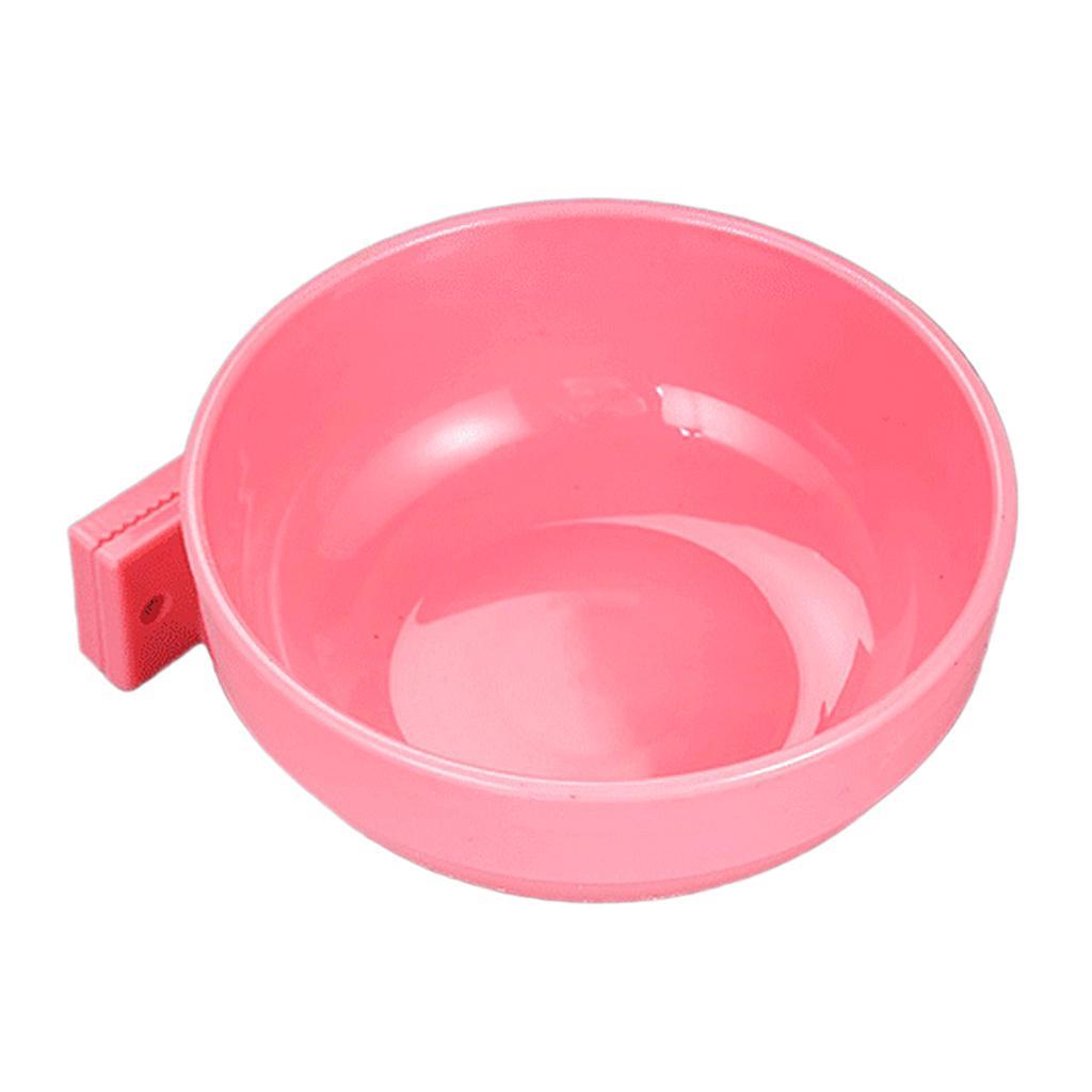 Pet Dog Cat Bowl Hang Stationary Cage Bowl Plastic Detachable Dog Bowl
