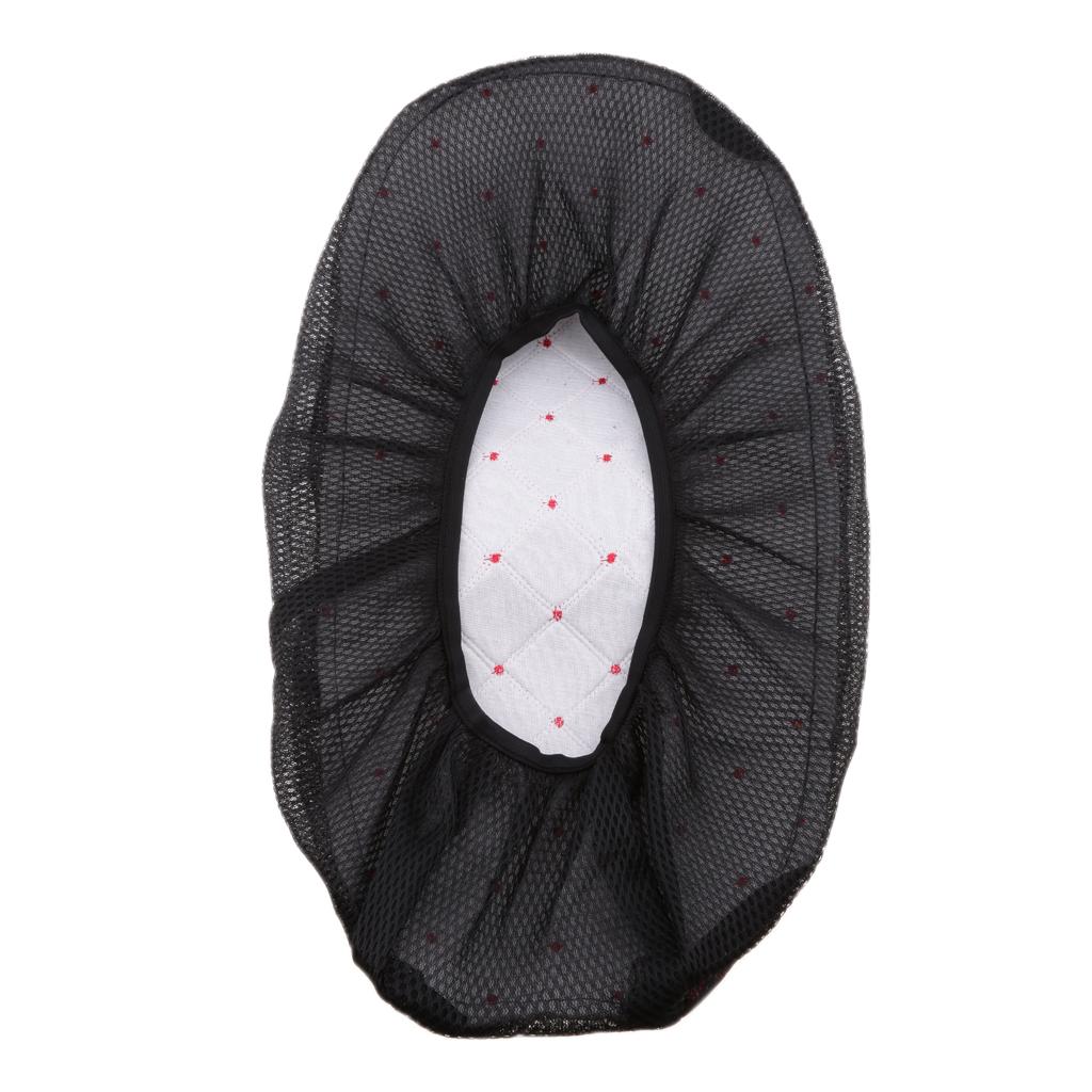 Black Motorcycle Electric Car Scooter Breathable Seat Cushion Protector Cover