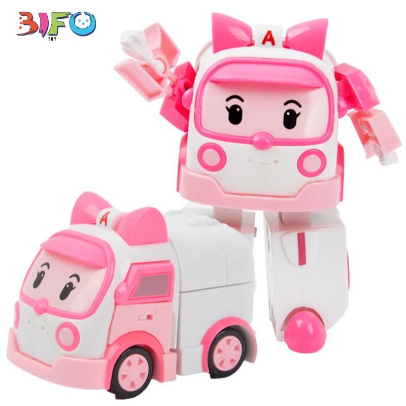 Đồ chơi biến hình biệt đội xe robocar Poli 2 trong 1 (lẻ túi rời)