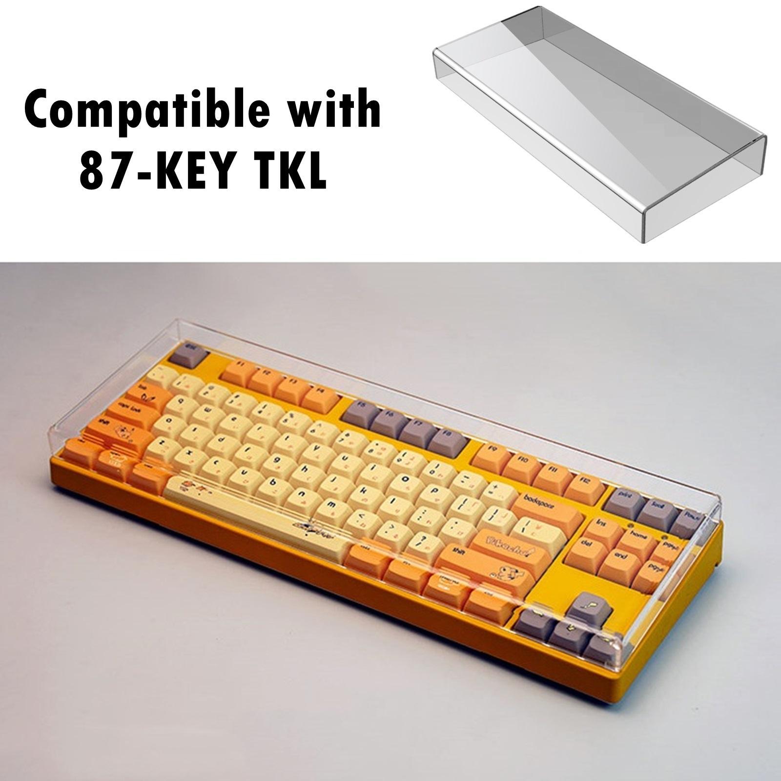 2 PCS Mechanical Keyboard Transparent Easy to Use Homes Offices