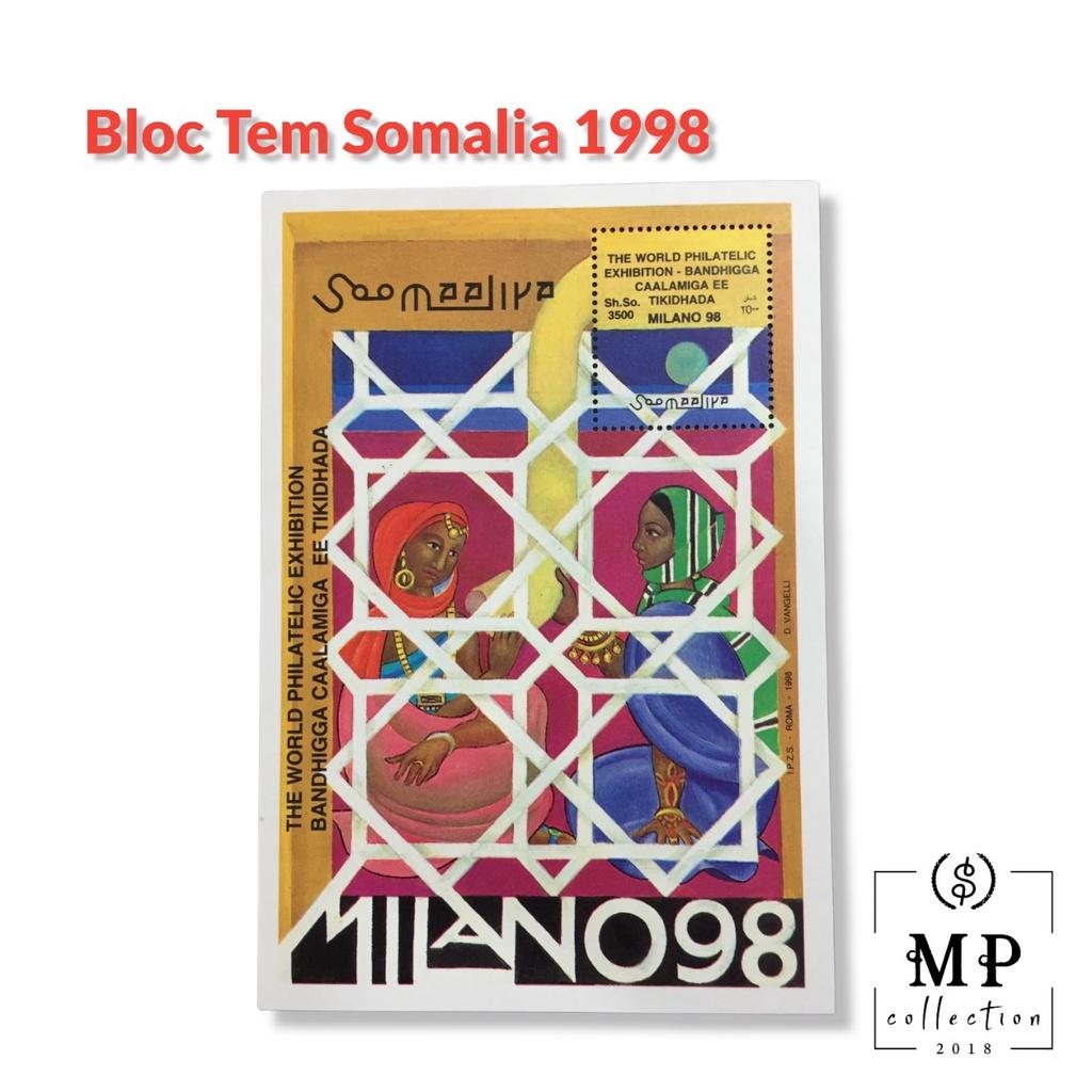 Bloc tem Somalia sưu tầm Triển Lãm quốc tế Milano 1998.