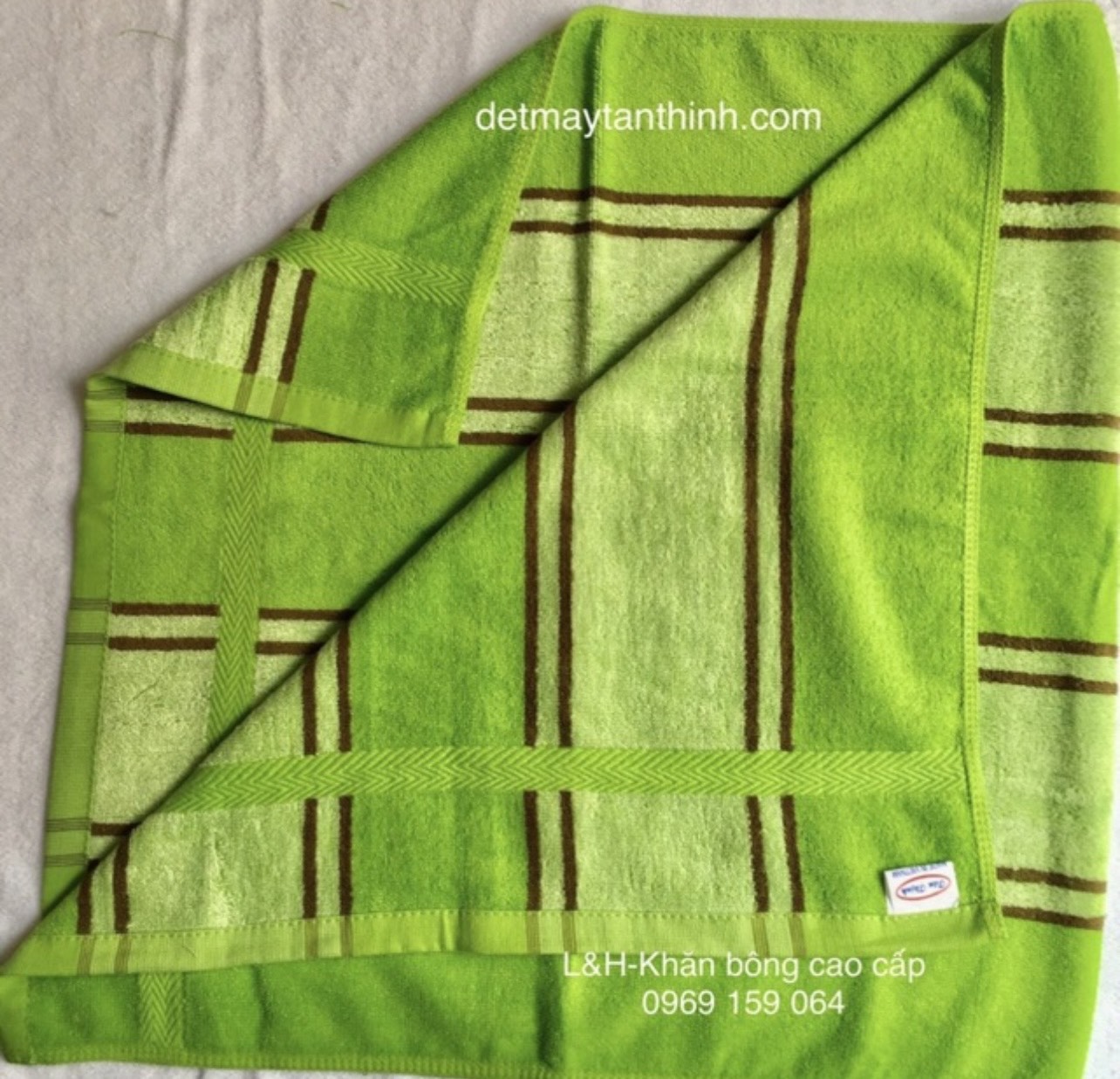 Khăn tắm 100% cotton kẻ sọc Tân Thịnh, KT 50x100cm