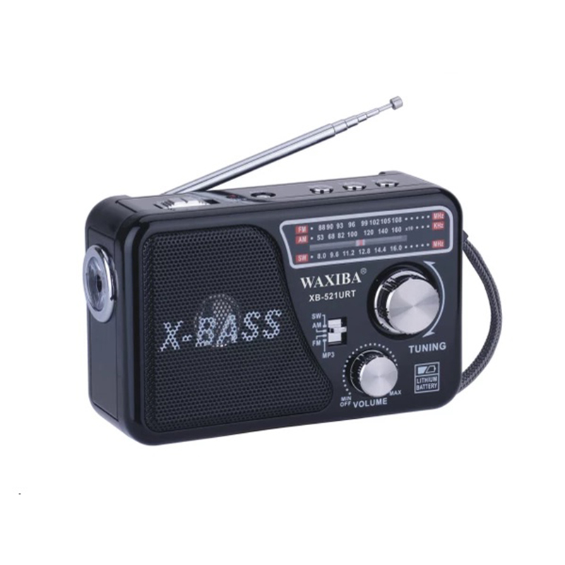 Đài Radio FM WAXIBA  XB 521URT- có hỗ trợ thẻ nhớ và USB-đèn pin Siêu sáng-BH 6 Tháng Hàng Chính Hãng