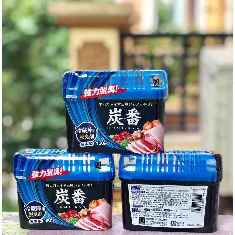 Hộp khử mùi tủ lạnh than hoạt tính Kokubo 150g - Hàng nội địa Nhật Bản