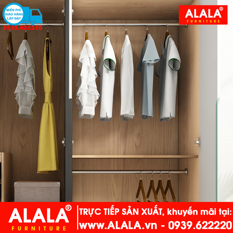 Tủ quần áo ALALA240 cao cấp - Thương hiệu: ALALA - Za.lo: 0939.622220