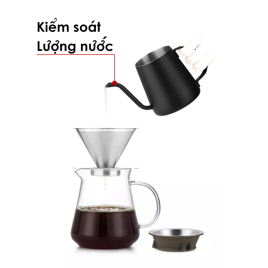 Bình rót cafe vòi dài Samaglas F121B 300mL