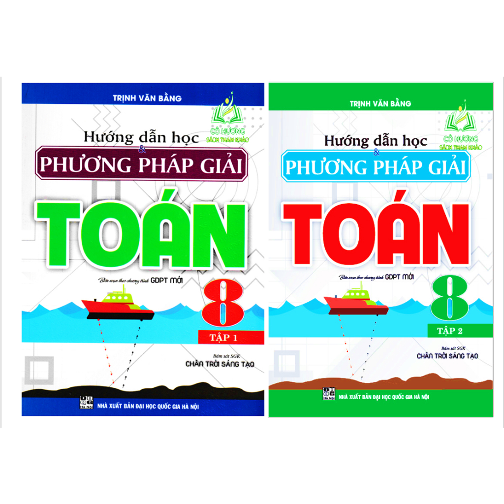 Sách - Combo Hướng dẫn học và phương pháp giải toán 8 tập 1 + 2