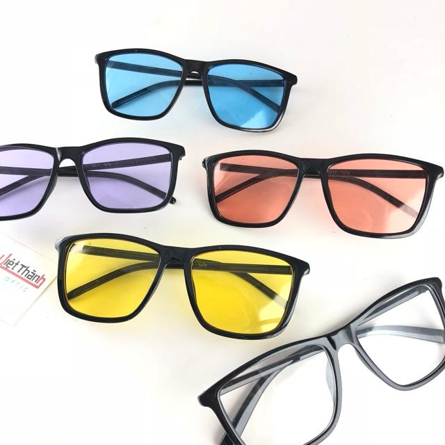Kính vuông màu thời trang đi đêm đi biển hot 2021
