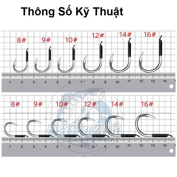 Lưỡi câu cá Lieyuyoupin chuyên săn hàng cá chắm đen chép khủng có ngạnh câu tay đơn đài 1vỉ 20 chiếc tùy size giá rẻ