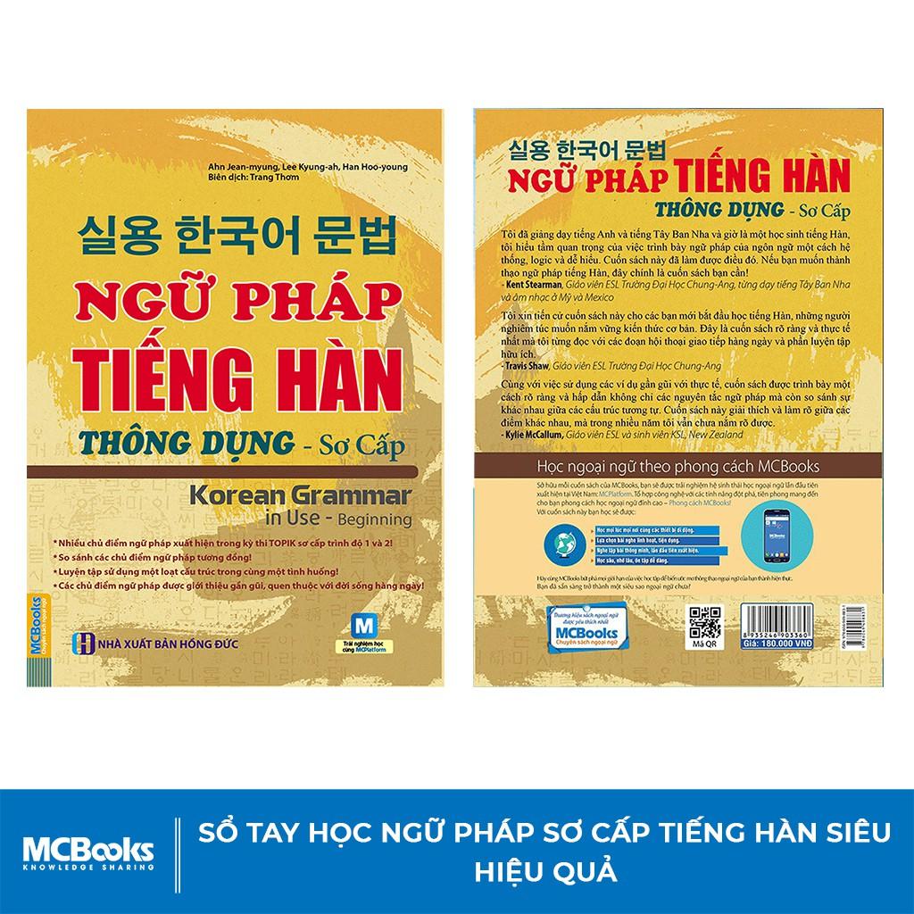 Sách - Ngữ pháp tiếng Hàn thông dụng (sơ cấp) – Korean Grammar in use - MCBooks