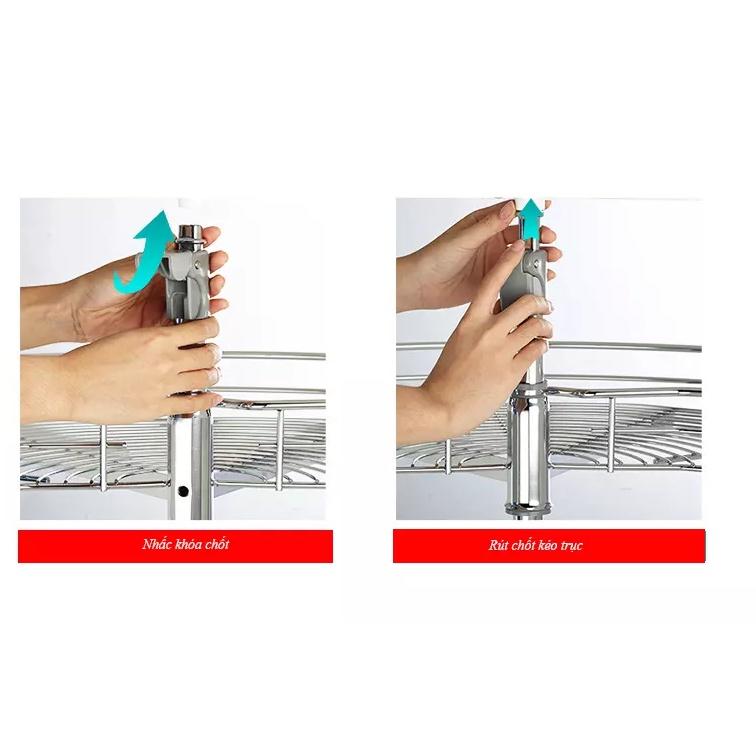 Mâm Xoay Góc 1/2 Chính Hãng INOX 304 Không Gỉ - Bảo Hành Trọn Đời