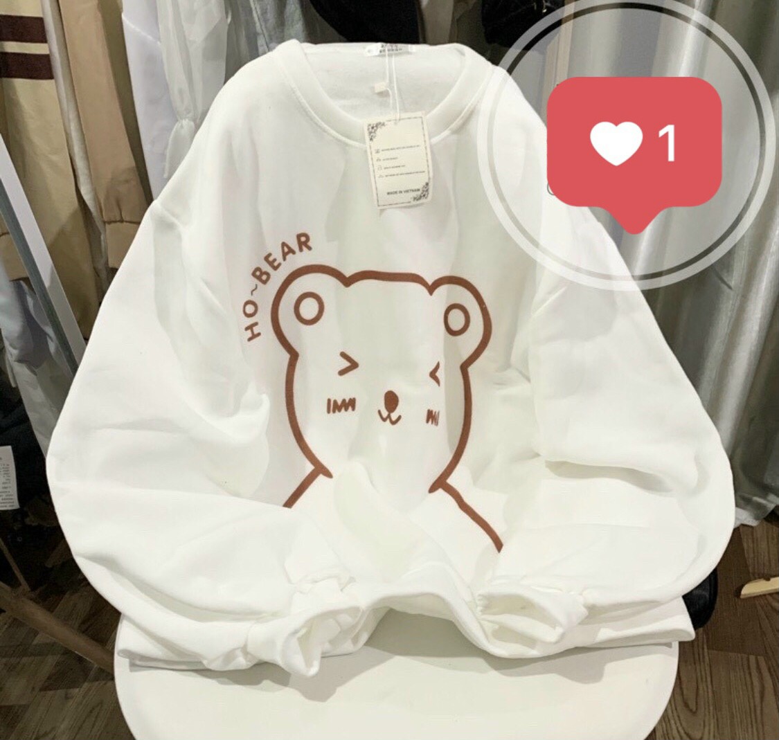 Áo Sweater Nam Nữ Chất Nỉ PE Mềm Mịn - Hình In Nổi Rõ Đẹp, Kiều Dáng Dễ Thương