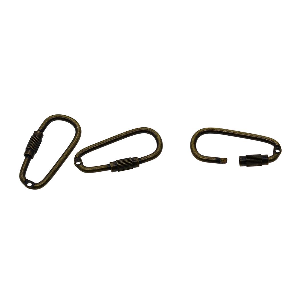 10 / 20pcs Mini Steel Carabiner Lock Carabiner Snap Hook Carabiner Clips For Camping, Fishing