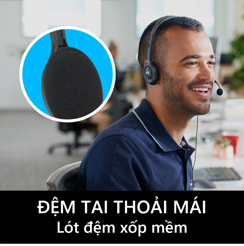 Tai nghe chụp tai Logitech H111 - Hàng chính hãng