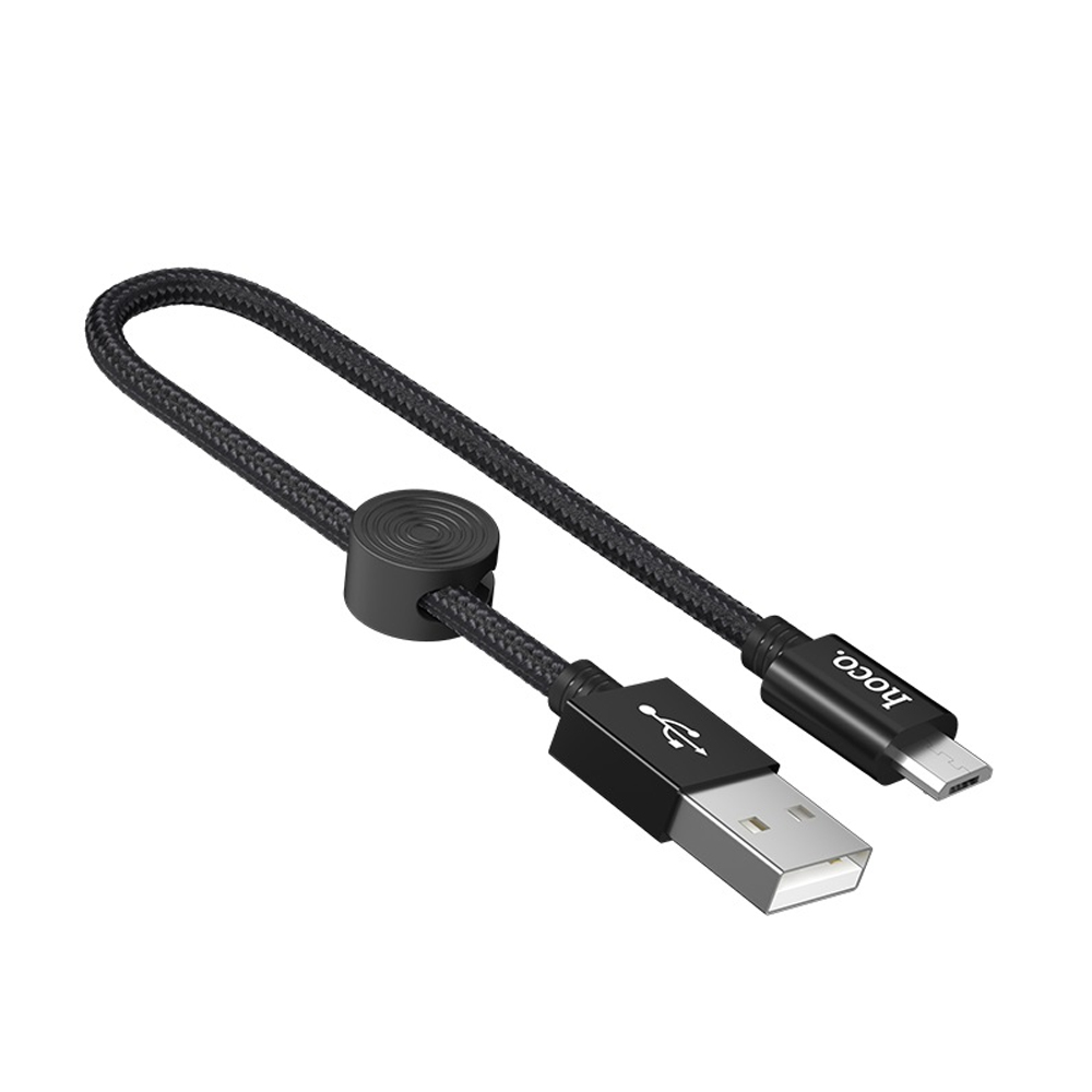 Cáp Sạc Dây Dù Hoco X35 Micro Usb Dài 25CM Cho Android  + Tặng Bọc Bảo Vệ Đầu Cáp - Chính Hãng