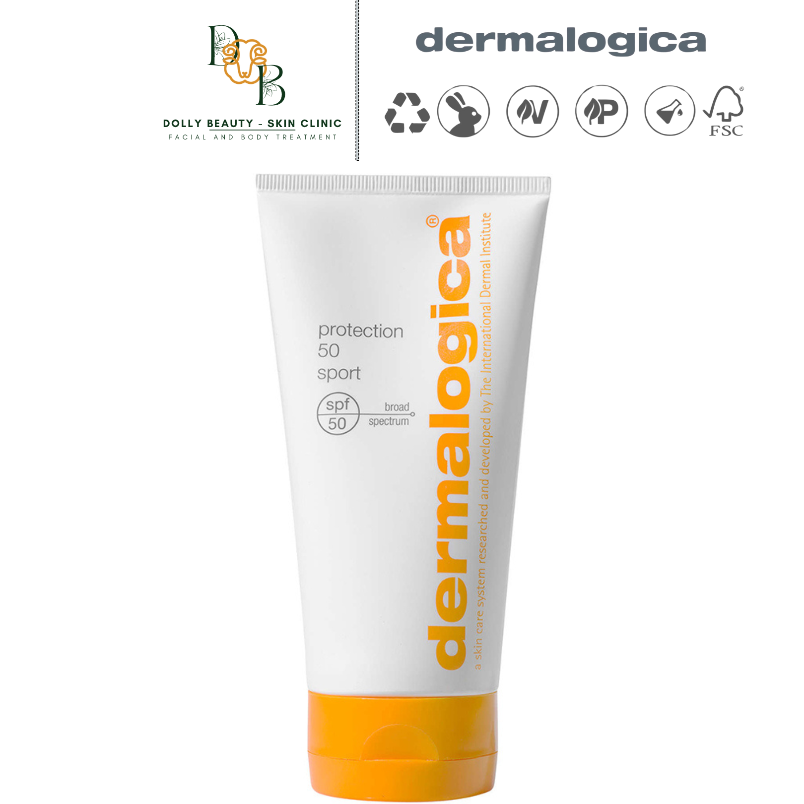 Kem chống nắng quang phổ rộng cho mặt và toàn thân PROTECTION 50 SPORT SPF50 của Dermalogica - Dolly Beauty
