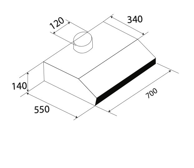 Máy Hút Mùi Cổ Điển Kaff KF-701I - Hàng Chính Hãng