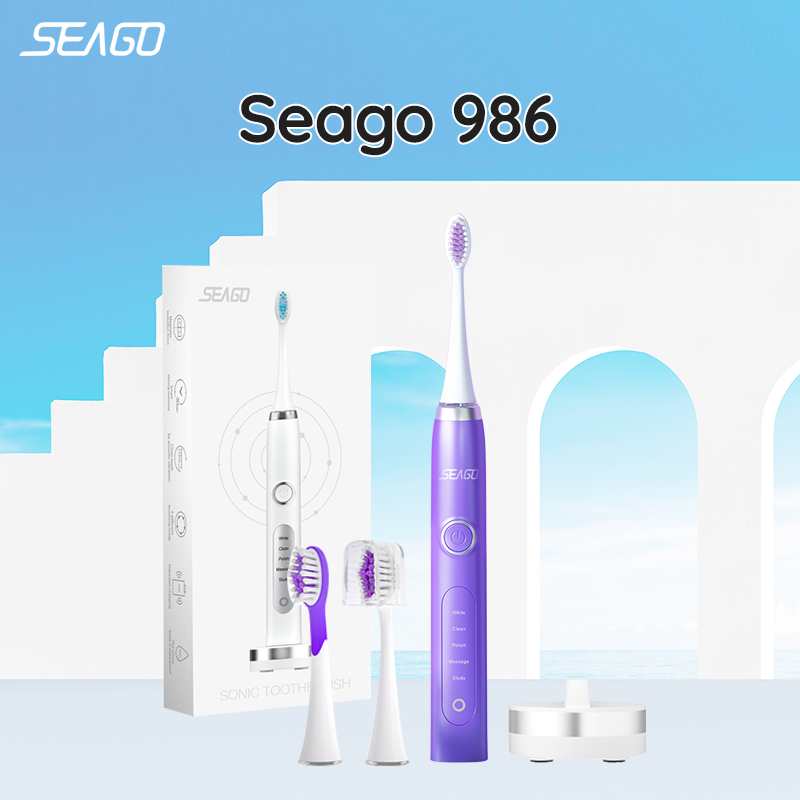 Bàn chải điện Sonic Seago SG-986 - Bảo hành 12 tháng - Hàng chính hãng