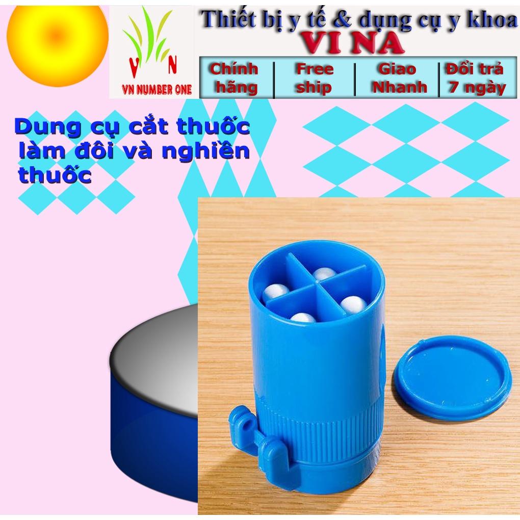 Dụng cụ nghiền thuốc và cắt thuốc 2 trong 1 TS 5203 , Hộp nghiền thuốc thành bột và cắt thuốc làm đôi -Đài Loan