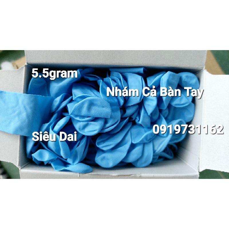 [ Hàng Chính Hãng- Miễn Ship ] Găng Tay Nitrile Xanh Dày Không Bột. Găng Kingshrimp 5.5gram. Găng Tay Chế Biến Thủy Sản